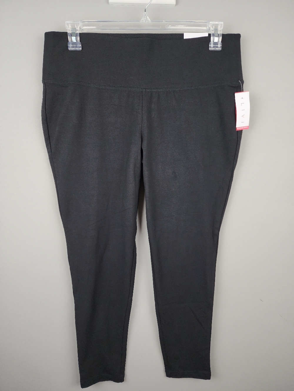 Livi Black Stretch High-Waist Leggings Sz 18 20 Short